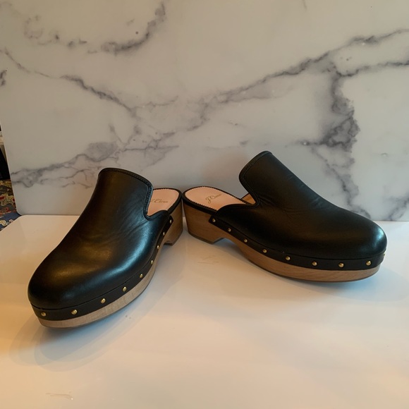 J Crew Dakota Leather Clogs / Sold Out! - Picture 1 of 7